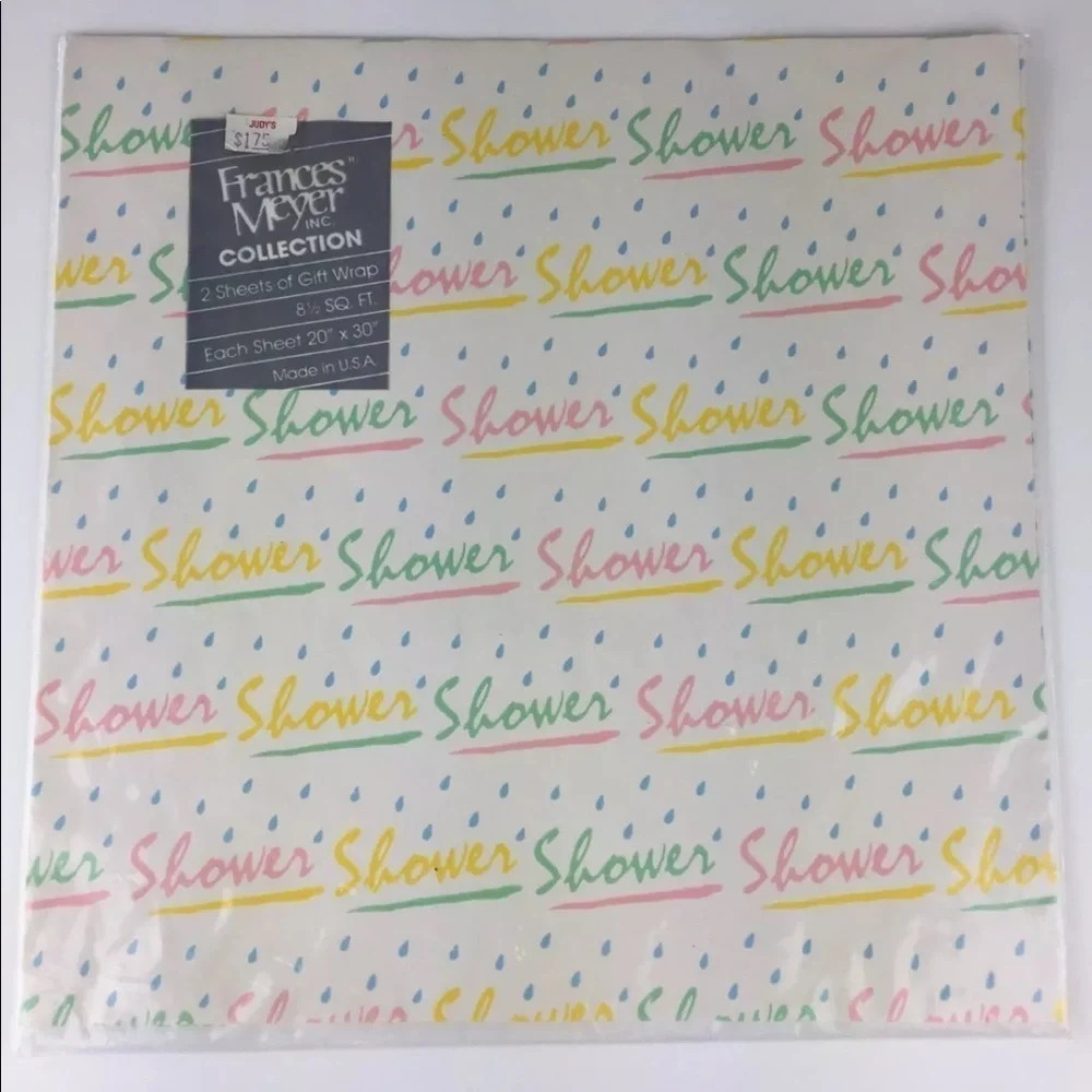 Vintage Frances‎ Meyer Baby Shower Gift Wrap New